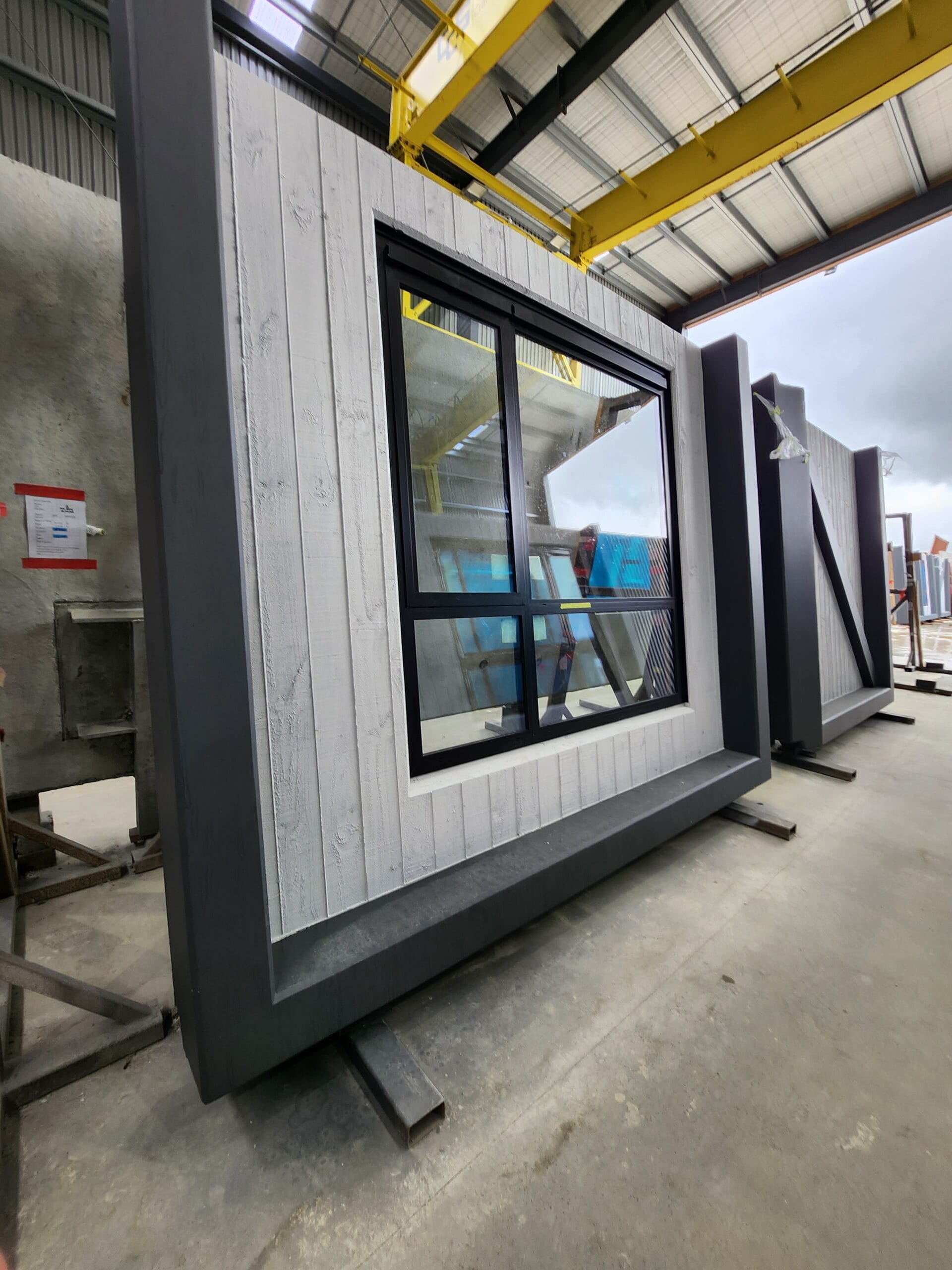 Timber-look moulded precast panels at Resido BTR, Sylvia Park Auckland