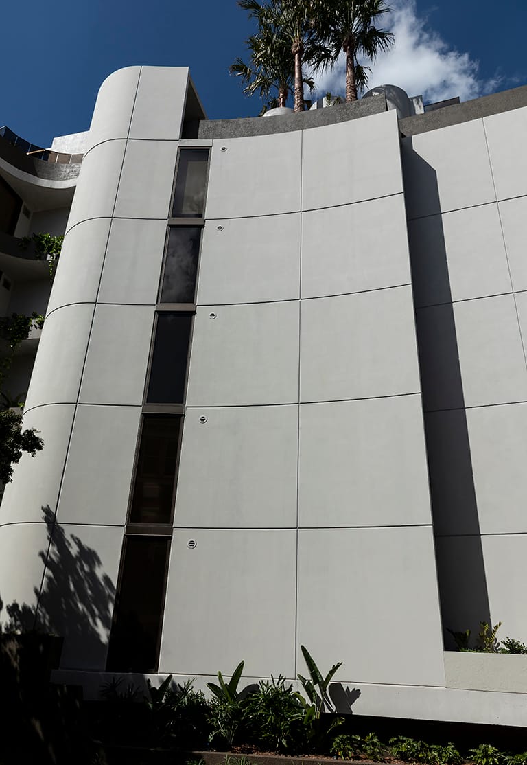 Snow Grey precast finish on York by Graya, New Farm